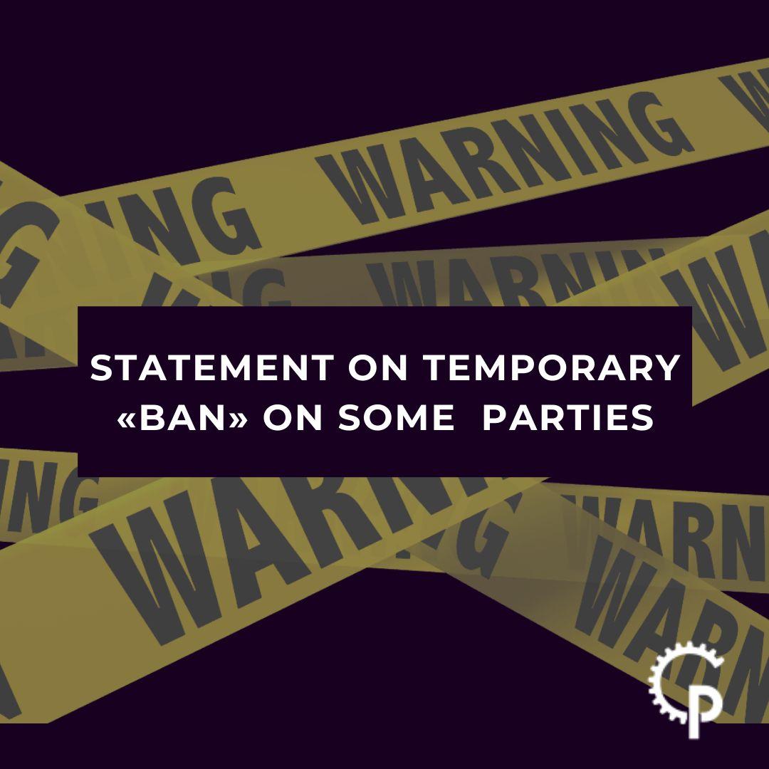 Ви зараз переглядаєте Statement on temporary “ban” of some Ukrainian parties