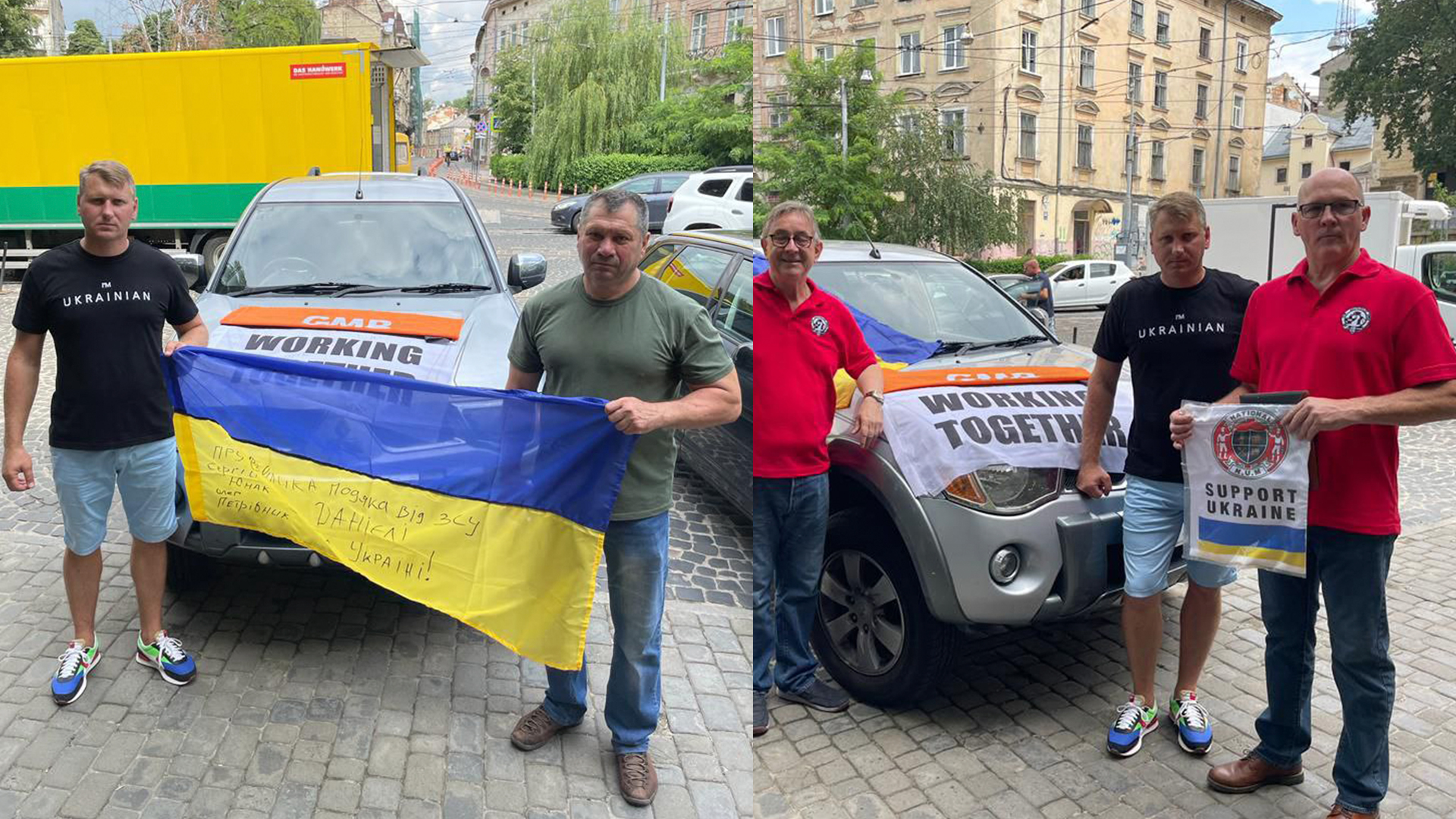 Ви зараз переглядаєте Британські профспілки доставили транспорт і медикаменти в Україну (+ ENG)